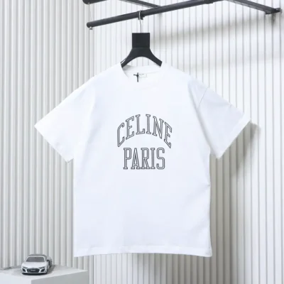 Kurzärmeliges Hemd von Celine mit geschwungenem Buchstabenprint