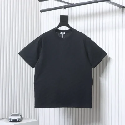 Kurzärmeliges Top mit Allover-Monogramm-Jacquard