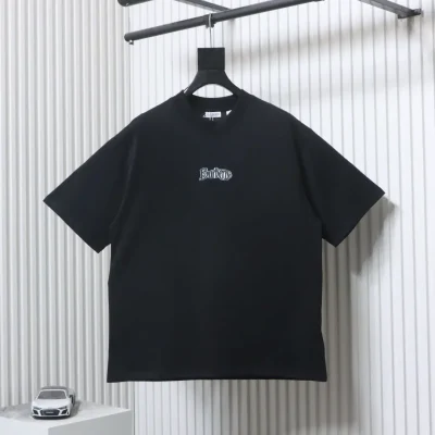 Kurzarm-T-Shirt im Retro-Stil mit Logo-Flockdruck zum Sammeln