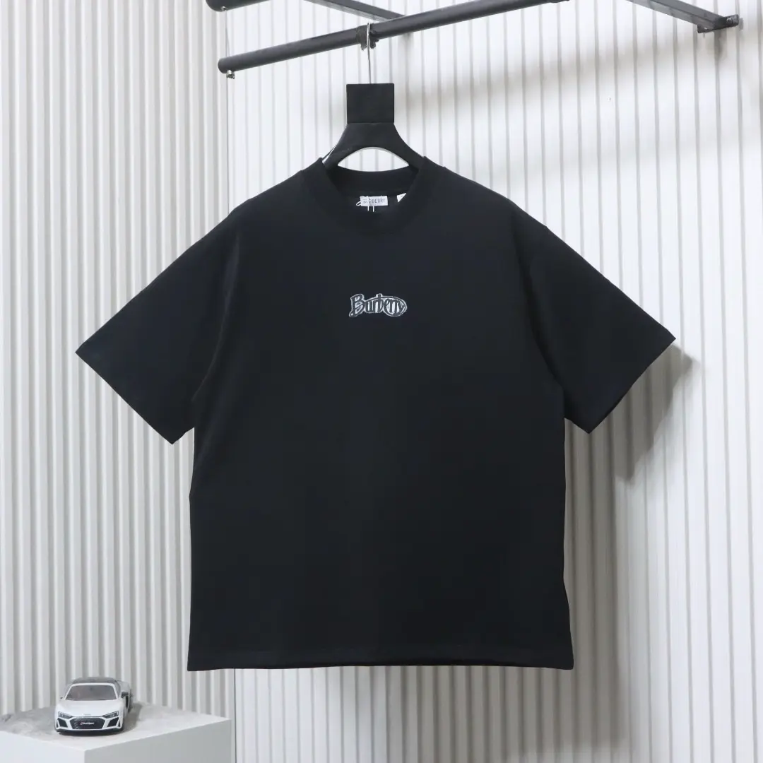 Kurzarm-T-Shirt im Retro-Stil mit Logo-Flockdruck zum Sammeln