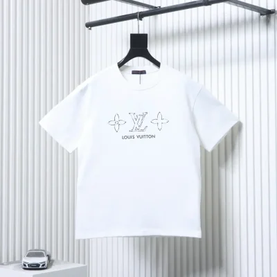 Kurzarm-T-Shirt mit gepunktetem Blumenmuster