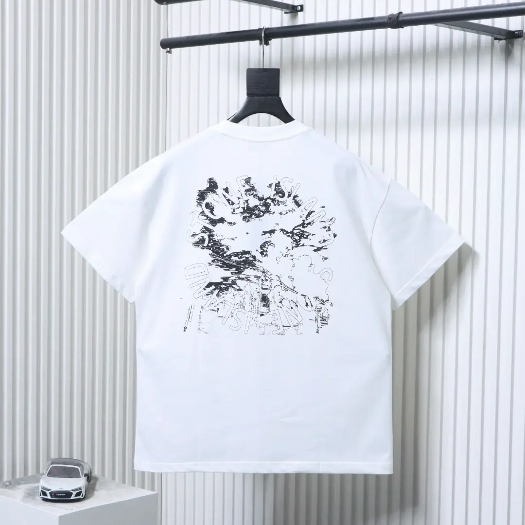 Kurzarm-Top mit Kartenprint auf dem Rücken – Bild 4