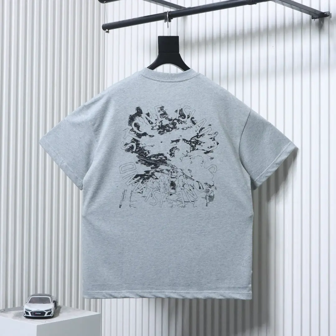 Kurzarm-Top mit Kartenprint auf dem Rücken – Bild 2