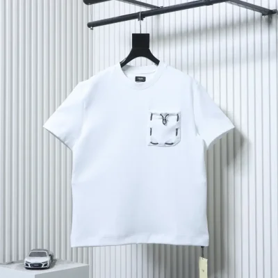 Kurzarm-Top mit Tasche und elastischem Saum