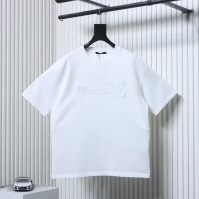 Kurzarmhemd mit gewebtem Buchstabenstickerei