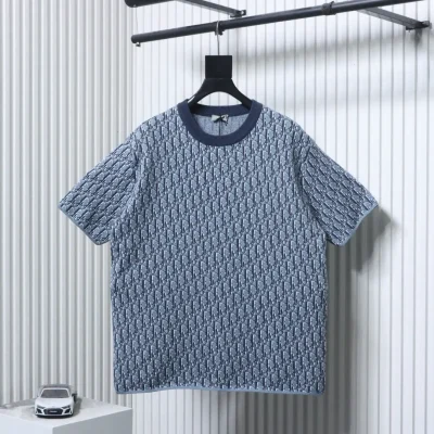 Kurzarmtop aus Monogramm-Jacquard-Strick