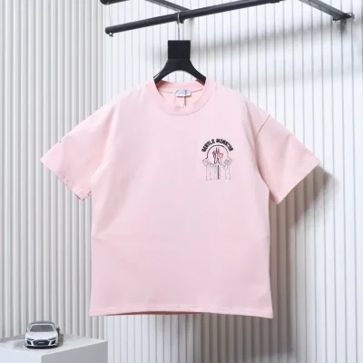 Moncler SS26 GM Collaboration Kurzärmeliges T-Shirt mit gesticktem Logo