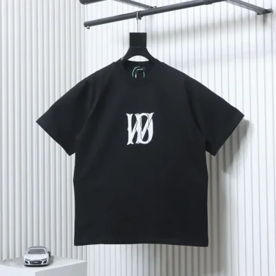 WE11DONE offizielle Website minimalistisches Kurzarm-T-Shirt mit Logoprint