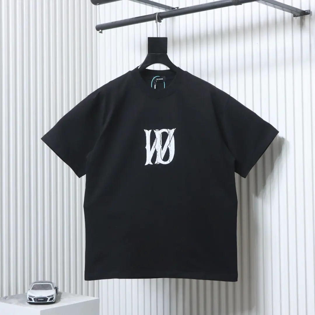 WE11DONE offizielle Website minimalistisches Kurzarm-T-Shirt mit Logoprint
