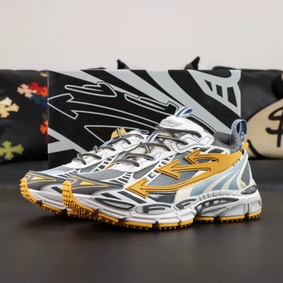 OFF-WHITE Ow Be Right Back Freizeitschuhe, Gelb-Grau