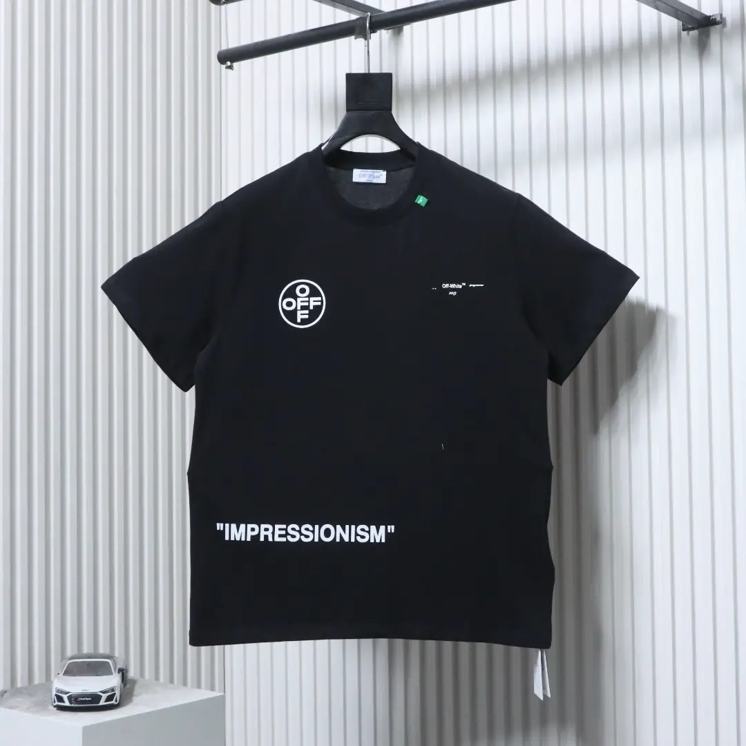 OW Kurzarm-T-Shirt mit rosa Pfeil-Print – Bild 2