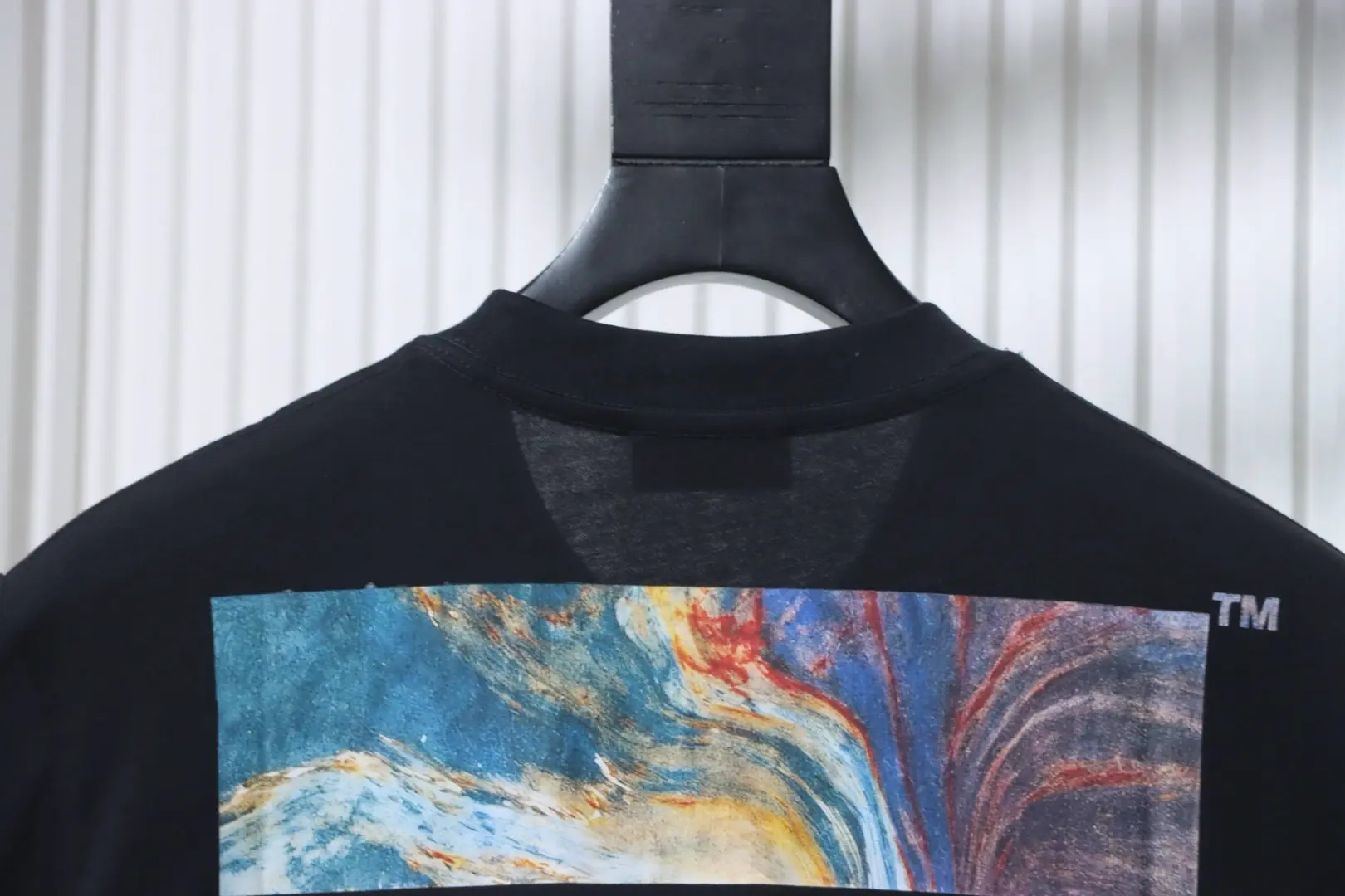 OW Kurzarmhemd mit Wolkenmuster (Ölgemälde-Stil) – Bild 4