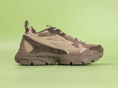 Off-White Be Right Arrow Sneaker Kaffeebraun Reps