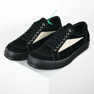 R1ck 0wens DRKSHDW Vintage Sneaker Wildleder Schwarz Warrior