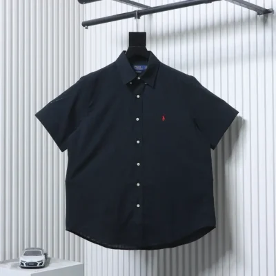 Ralph Lauren Leinenhemd mit kurzen Ärmeln und kleinem, gesticktem Pony-Logo