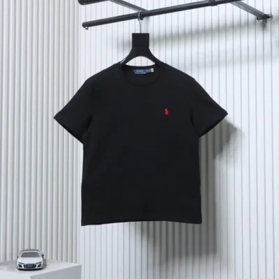 Ralph Lauren Pony Logo Rundhals-T-Shirt mit kurzen Ärmeln