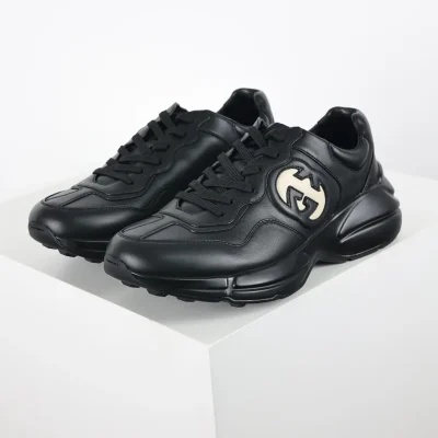 Rhyton Retro Dad Schuhe, Original grüner Karton, Fledermausschwarz