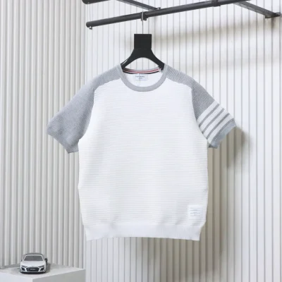 Tom Brown Water Ripple Waffelstrick Kurzarm-T-Shirt