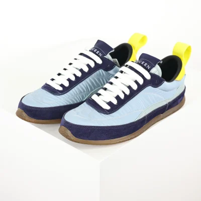 Alexander McQueen EC1 Retro Deutsche Trainingsschuhe, Blau