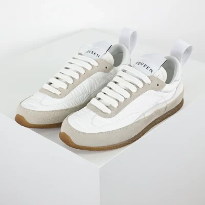 Alexander McQueen Retro German Trainingsschuhe, Weiß