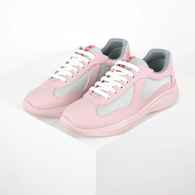 America's Cup Leder-Schnürsneaker von Herren Rosa