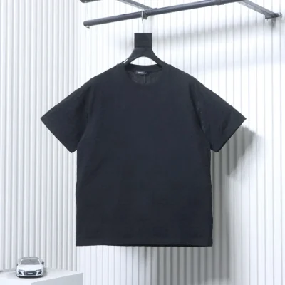 Balenciaga Jacquard T-Shirt komplette Vorderansicht in Schwarz
