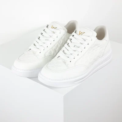 Beverly Hills Sneaker mit Monogramm-Print, weiß