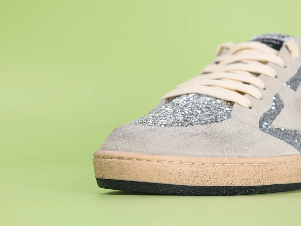 Golden Goose Silver Glitter Ball Star Sneakers Grau und Silber – Bild 6