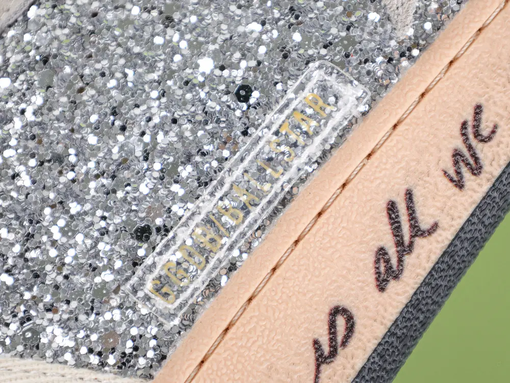 Golden Goose Silver Glitter Ball Star Sneakers Grau und Silber – Bild 11
