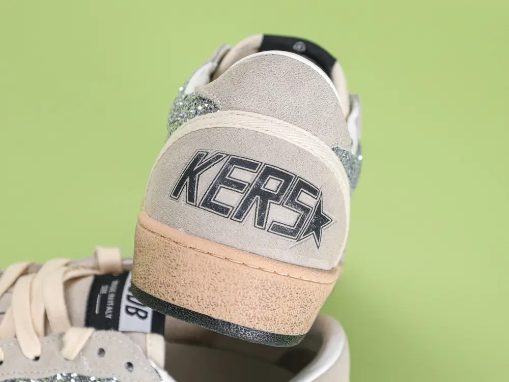 Golden Goose Silver Glitter Ball Star Sneakers Grau und Silber – Bild 8