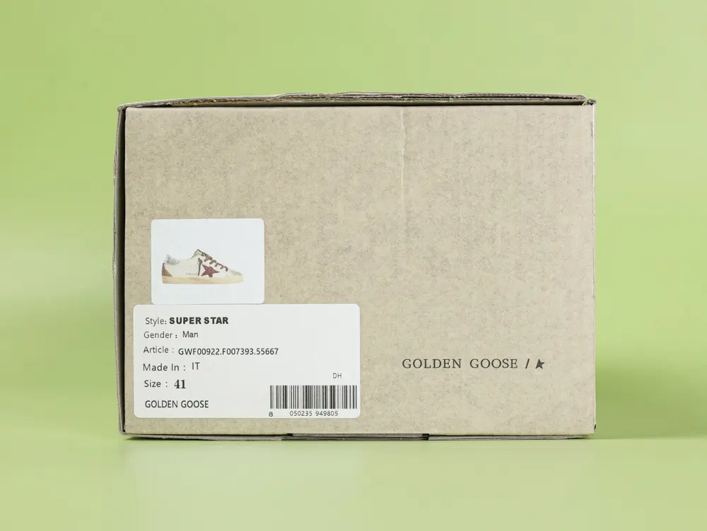 Golden Goose Super-Star Leder-Sneaker in Weiß und Rot – Bild 13