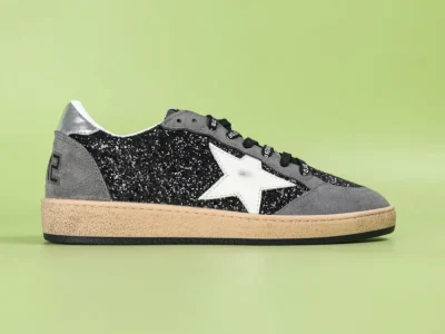 Golden Goose Wmns Superstar Dunkelgrau und Schwarz