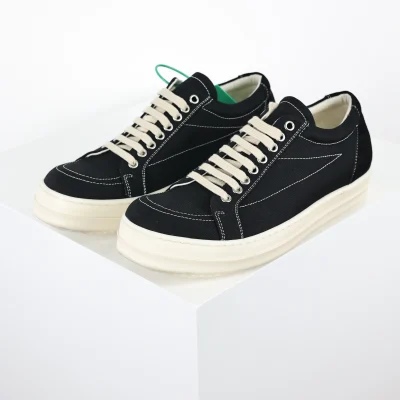 R1ck0wens DRKSHDW Temple Canvas Schuhe Schwarz