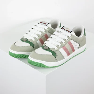 Screener Canvas Grün und Grauweiß Low-Top Sneakers