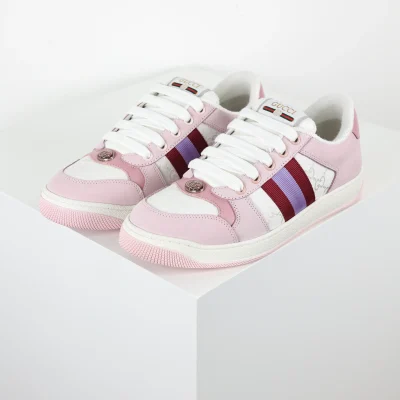 Screener Canvas Rosa und Weiß Low-Top Sneakers