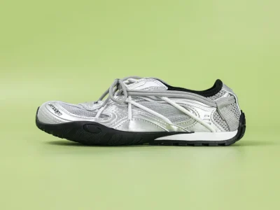 Balenciaga Radar Slip-On Sneaker Metallisch Silber-Schwarz