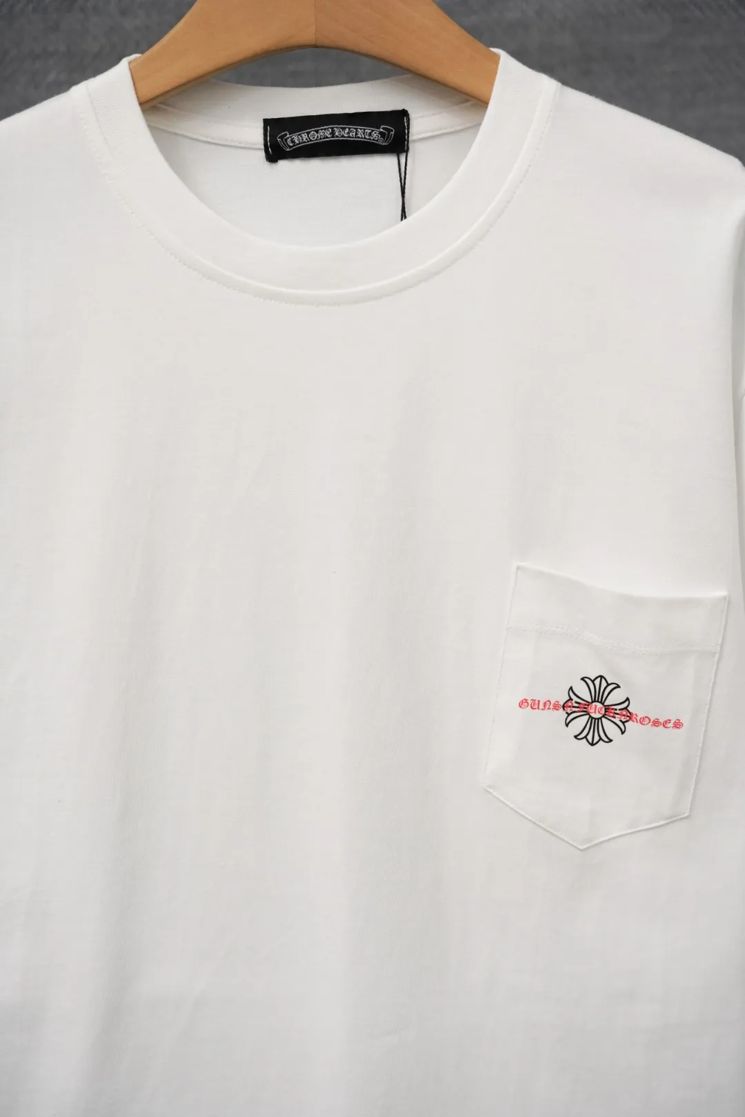 Chrome Hearts T-Shirt, halbseitig, weiß