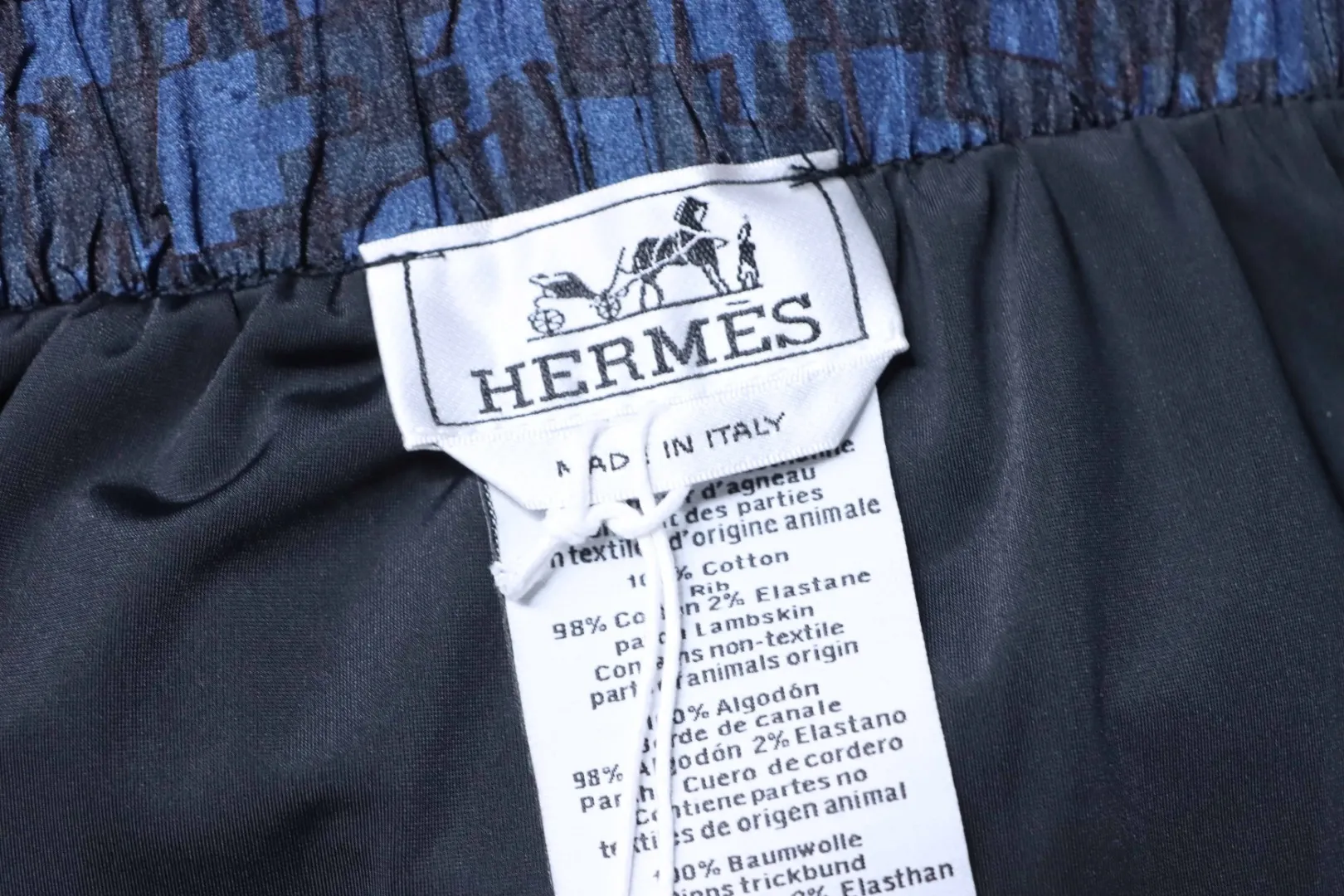 Hermes-Markenetikett