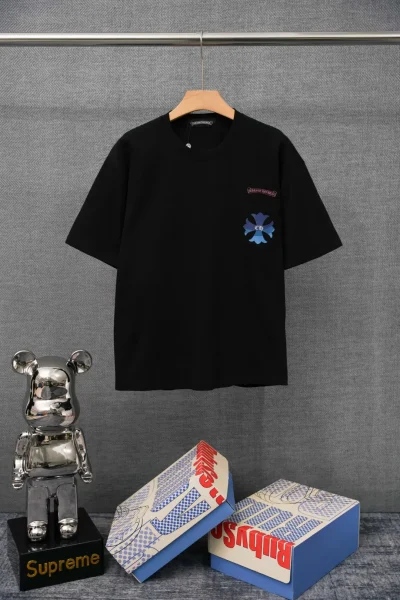 Chrome Hearts T-Shirt Vorderansicht Schwarz