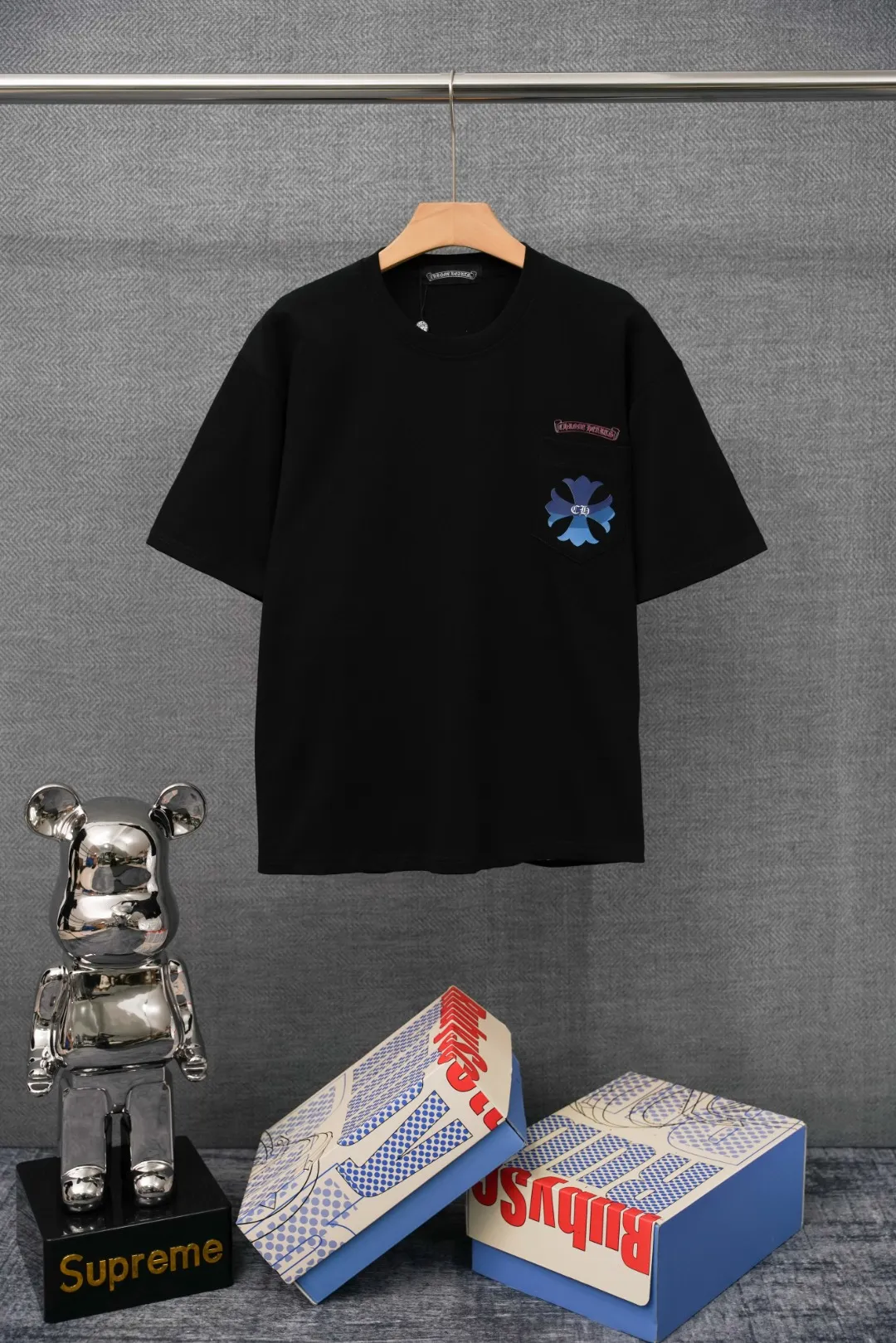Chrome Hearts T-Shirt Vorderansicht Schwarz