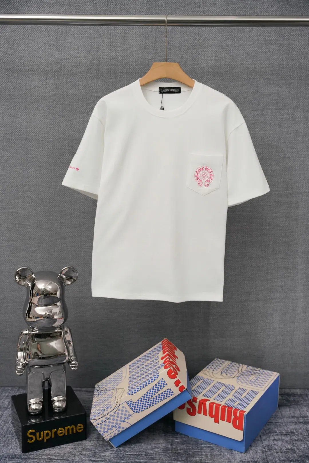 Chrome Hearts T-Shirt, Vorderansicht, Weiß