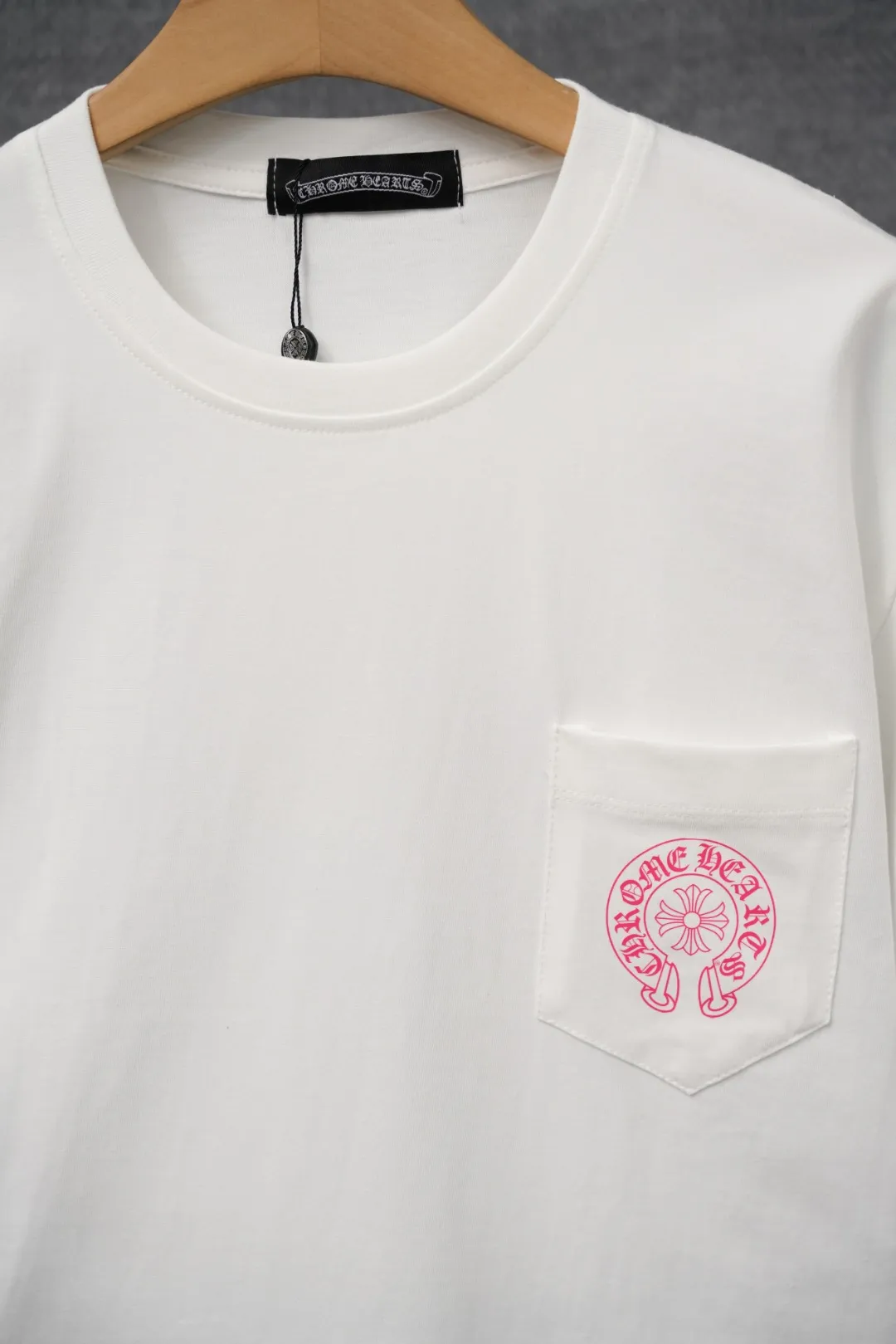 Chrome Hearts T-Shirt, halbseitig, weiß