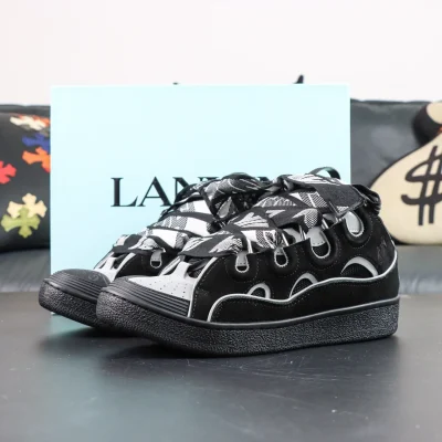Lanvin Curb Sneaker Schwarz Grau Herren