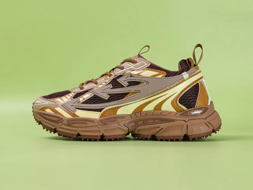 OFF-WHITE Be Right Back Dunkelbraun Creme – Bild 2