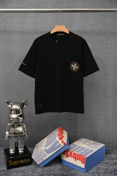 Chrome Hearts T-Shirt Vorderansicht Schwarz