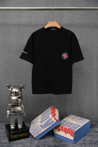 Chrome Hearts T-Shirt Vorderansicht Schwarz