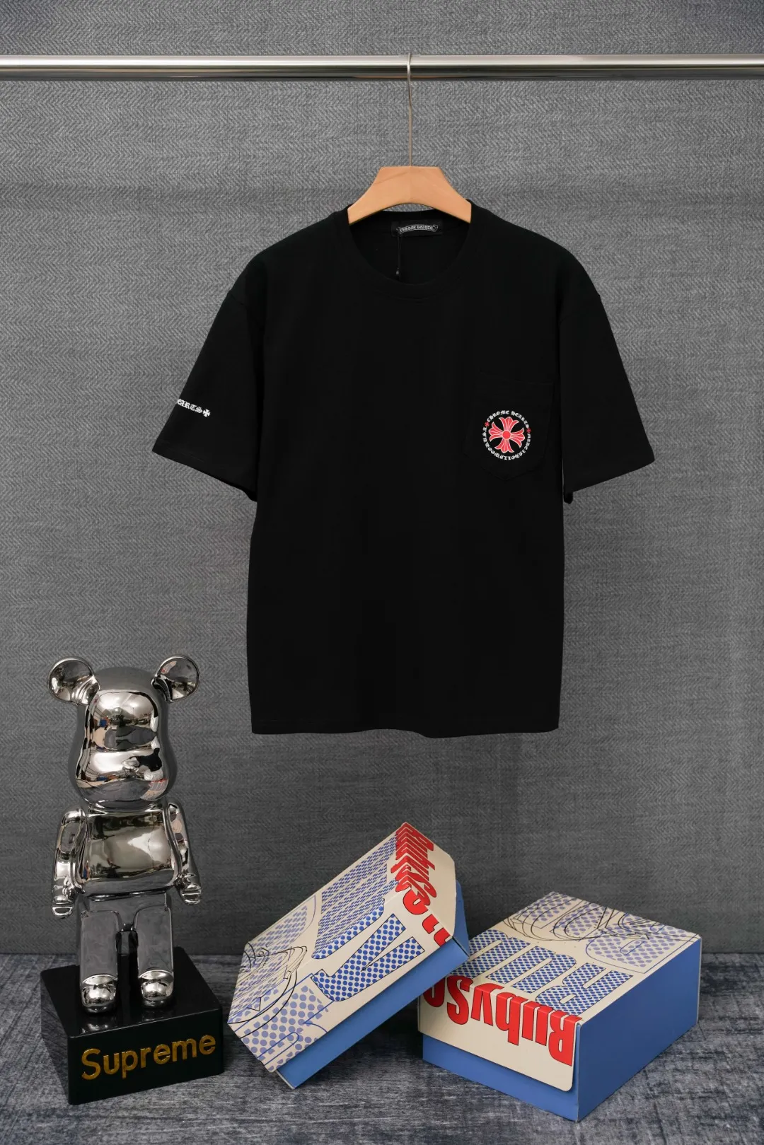 Chrome Hearts T-Shirt Vorderansicht Schwarz