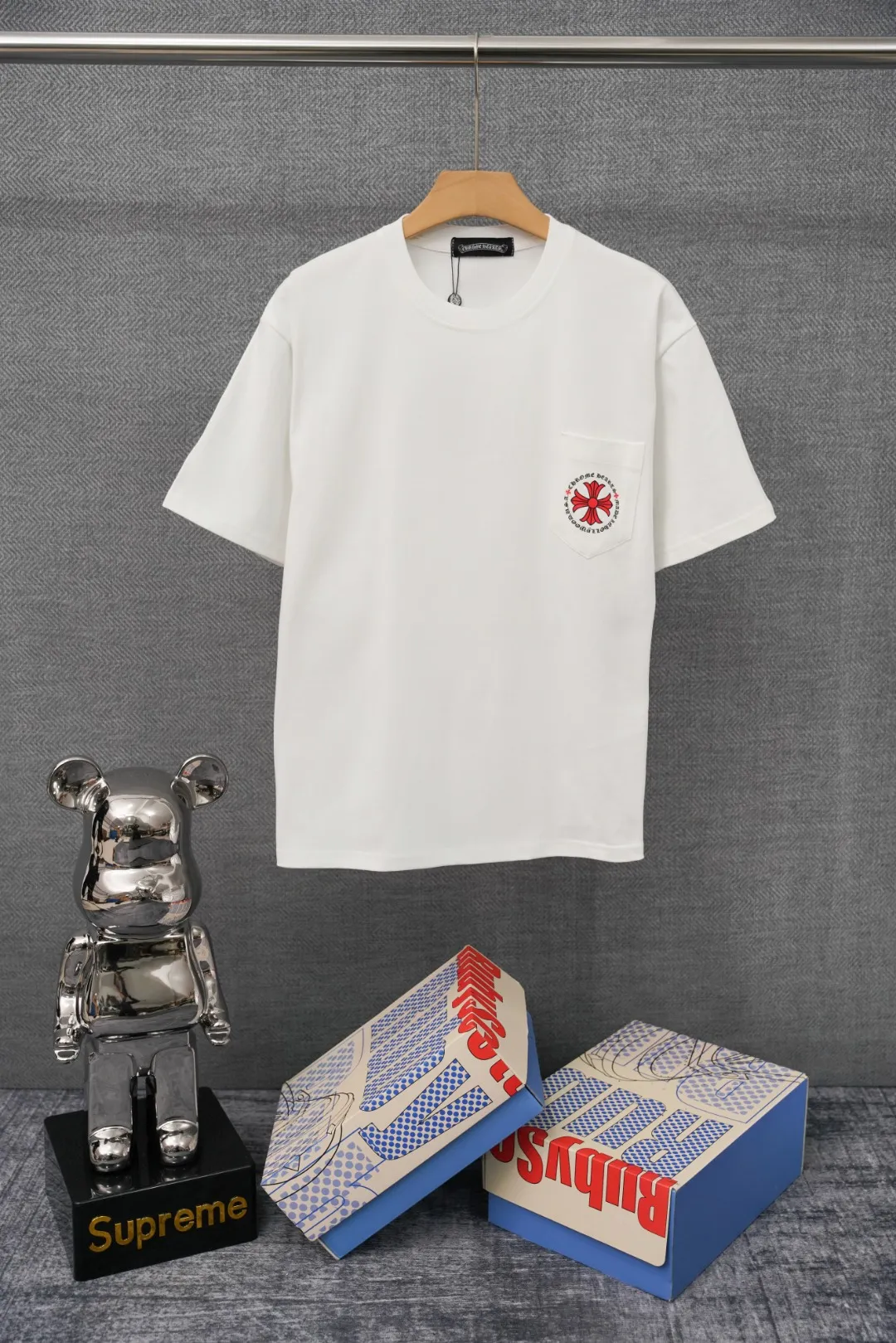 Chrome Hearts T-Shirt, Vorderansicht, Weiß