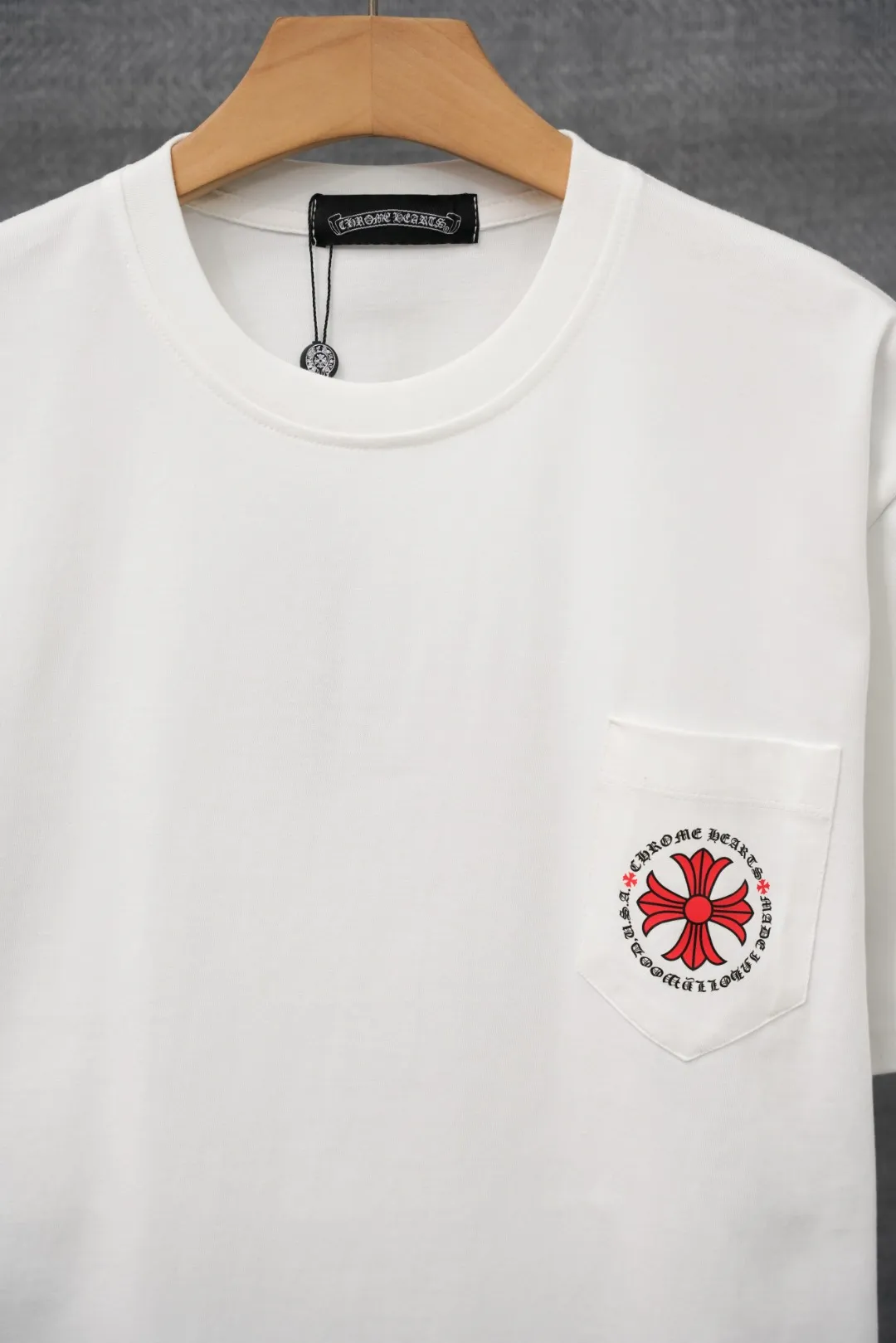 Chrome Hearts T-Shirt, halbseitig, weiß
