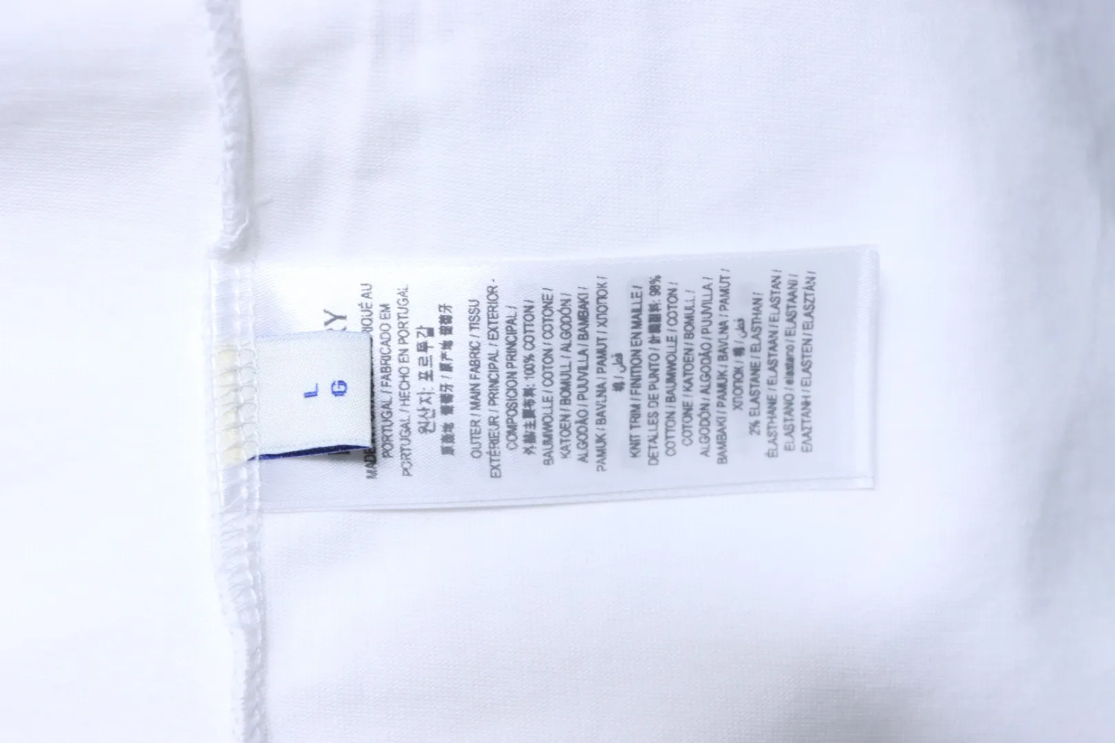 Burberry-Pflegeetikett